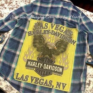 Kids upcycled flannel